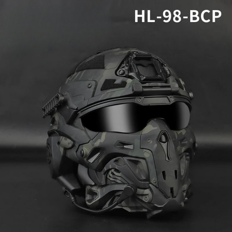 Capacete Bravo ShadowForce MK-II com Máscara e Óculos Integrados