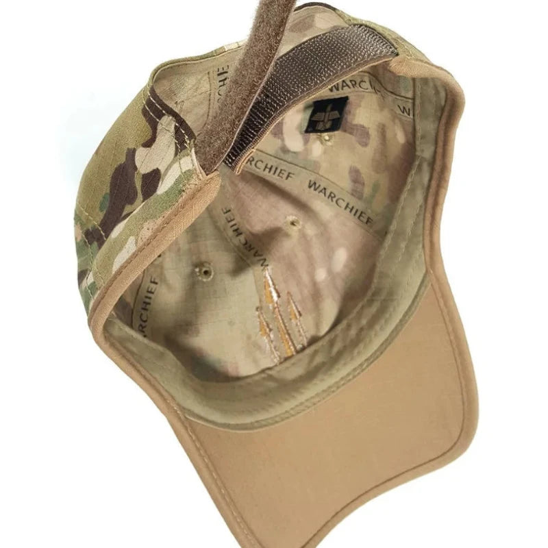 Boné Tático Warchief Poseidon - Estilo Militar e Camuflado para Caça e Esportes