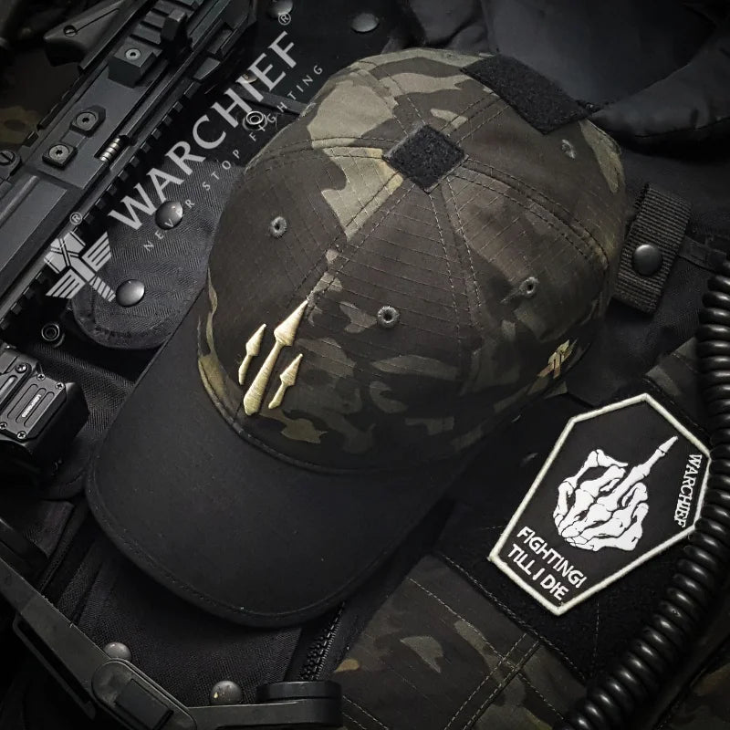 Boné Tático Warchief Poseidon - Estilo Militar e Camuflado para Caça e Esportes