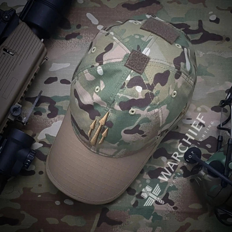Boné Tático Warchief Poseidon - Estilo Militar e Camuflado para Caça e Esportes