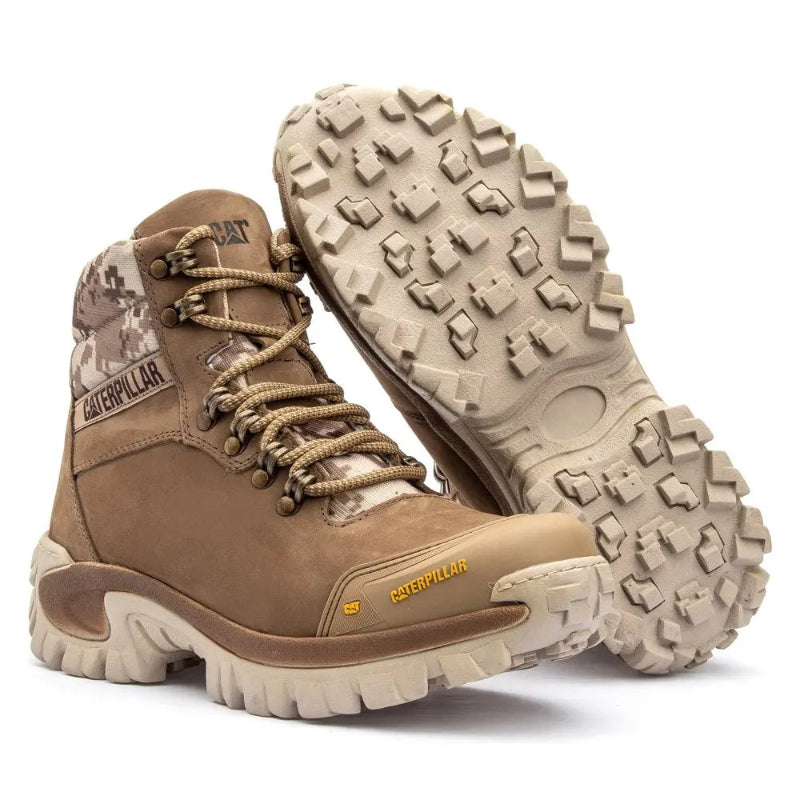 Bota Tática Unissex de Couro | Conforto, Durabilidade e Estilo para Trilhas e Aventura.