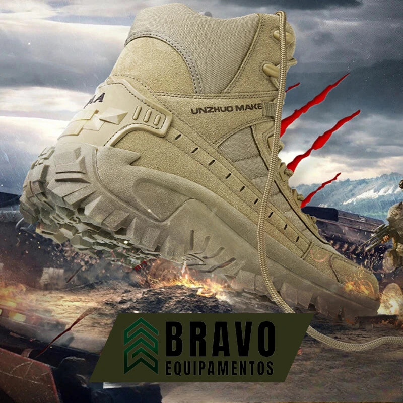 Botas Táticas Masculinas Bravo Combat – Anti-impacto e Antiderrapantes