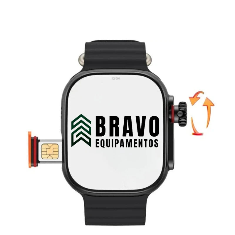 BravoWatch X9 – Smartwatch 4G Android com Câmera Giratória, GPS, 8GB de RAM e Monitoramento de Saúde