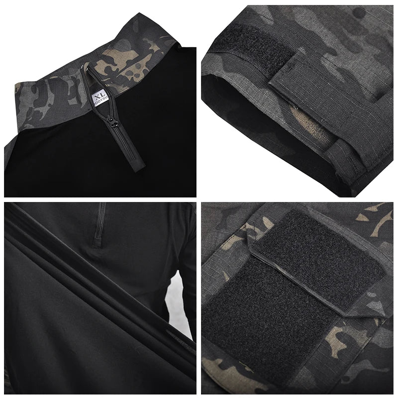 **Camisa Militar Tática Ripstop Masculina - Camuflagem, Manga Longa, Anti-Rugas e à Prova d'Água para Caça, Hiking e Airsoft | Bravo Equipamentos