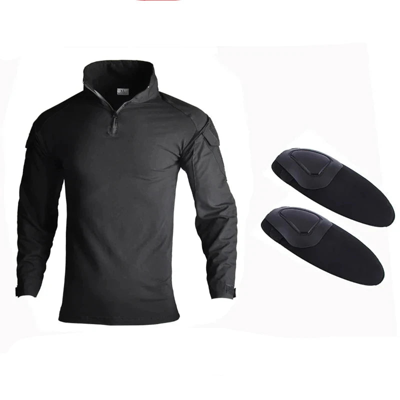 **Camisa Militar Tática Ripstop Masculina - Camuflagem, Manga Longa, Anti-Rugas e à Prova d'Água para Caça, Hiking e Airsoft | Bravo Equipamentos