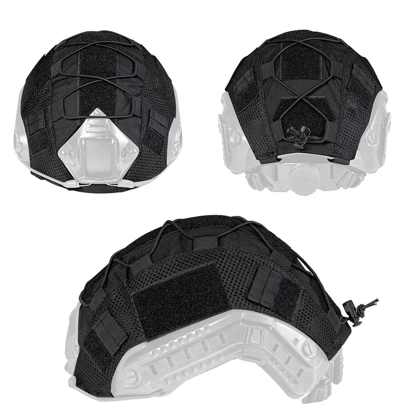 Capacete Tático com Cobertura Multi-Camuflagem 1000D – Ideal para Airsoft, Paintball e Caça Milita