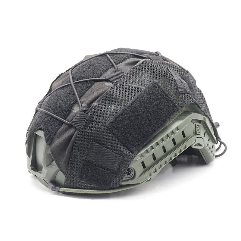 Capacete Tático com Cobertura Multi-Camuflagem 1000D – Ideal para Airsoft, Paintball e Caça Milita