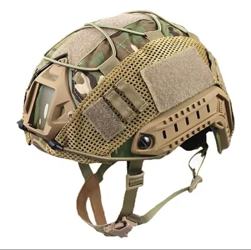 Capacete Tático com Cobertura Multi-Camuflagem 1000D – Ideal para Airsoft, Paintball e Caça Militar