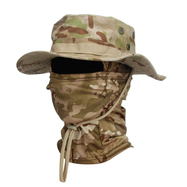 Chapéu Camuflado Bravo® 3 em 1 – Proteção Total para Caça, Pesca e Airsoft