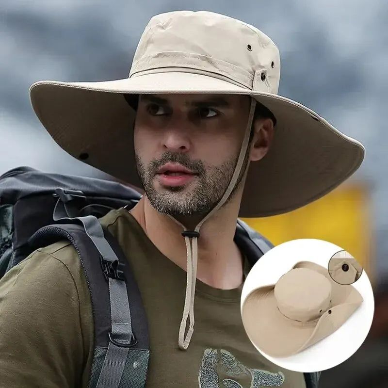 Chapéu Panamá Masculino com Proteção Solar Anti-UV – Perfeito para Pesca, Camping e Trilhas - Tamanho 60 cm