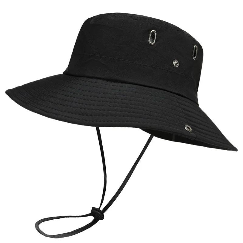 Chapéu Panamá Masculino com Proteção Solar Anti-UV – Perfeito para Pesca, Camping e Trilhas - Tamanho 60 cm