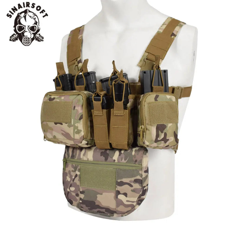Colete Tático CS Match Airsoft – Sistema Molle, Bolsos Táticos e Nylon Resistente