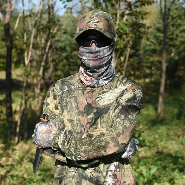 Conjunto Camuflado Biônica com Capuz para Caça e Pesca