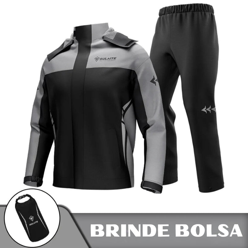 Conjunto de Capa de Chuva para Motociclista - Impermeável e Resistente para Qualquer Clima