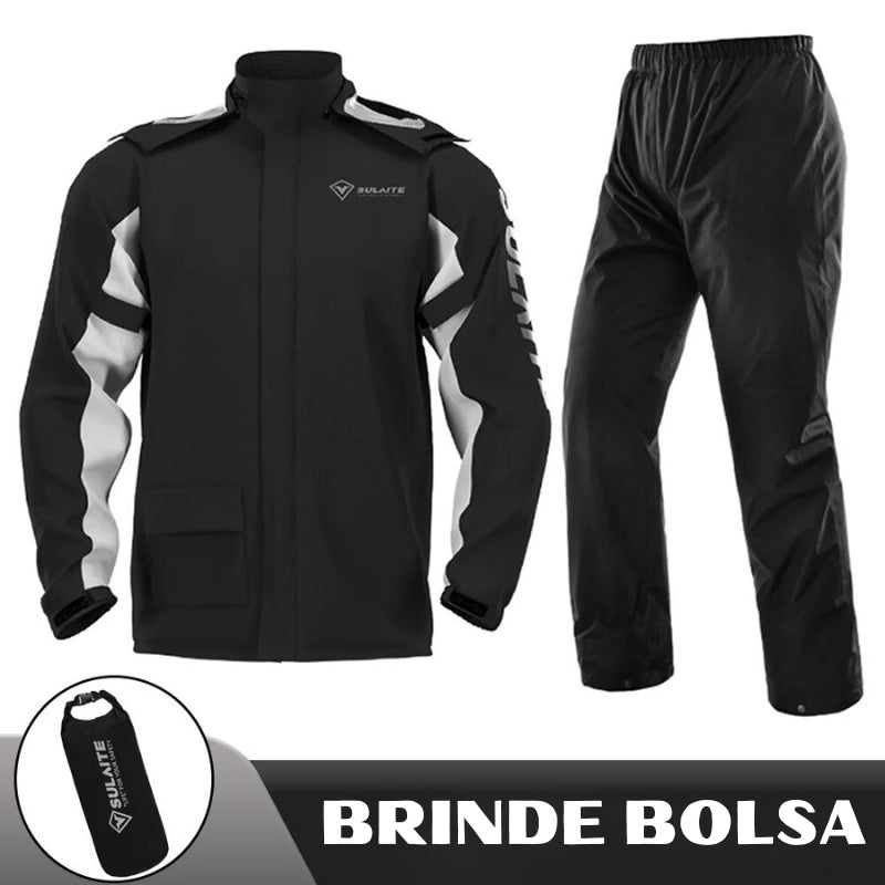 Conjunto de Capa de Chuva para Motociclista - Impermeável e Resistente para Qualquer Clima