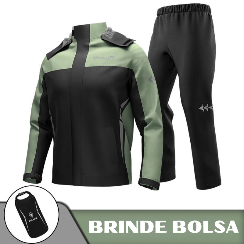 Conjunto de Capa de Chuva para Motociclista - Impermeável e Resistente para Qualquer Clima