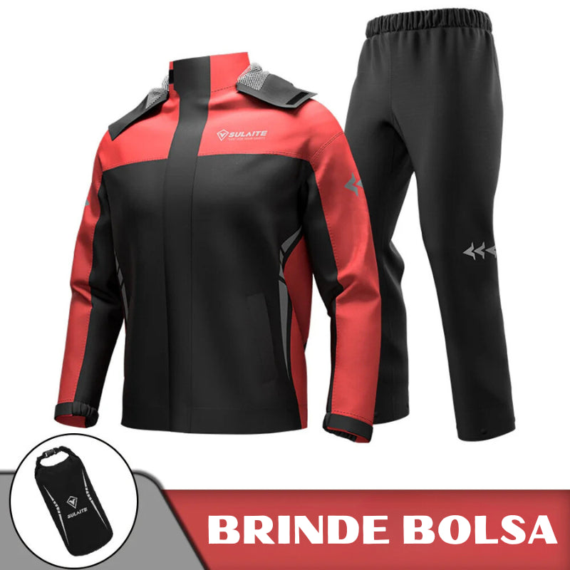 Conjunto de Capa de Chuva para Motociclista - Impermeável e Resistente para Qualquer Clima