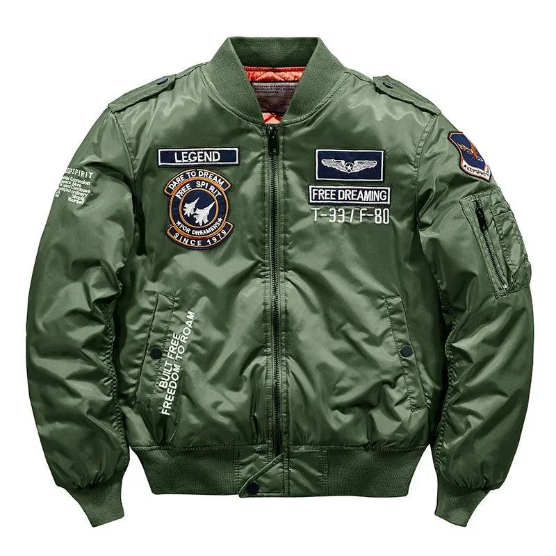 Jaqueta Tática Masculina Piloto Bravo - Estilo Aviador, Conforto e Resistência