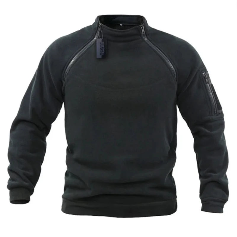 Jaqueta Tática Masculina com Forro Polar - Térmica, Corta-vento e Ideal para Camping e Caminhadas