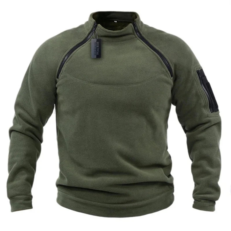 Jaqueta Tática Masculina com Forro Polar - Térmica, Corta-vento e Ideal para Camping e Caminhadas