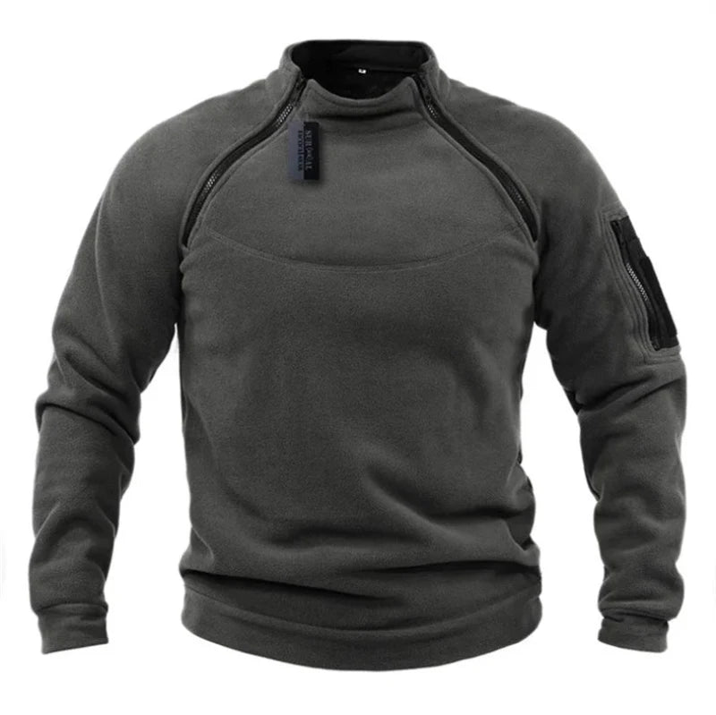 Jaqueta Tática Masculina com Forro Polar - Térmica, Corta-vento e Ideal para Camping e Caminhadas
