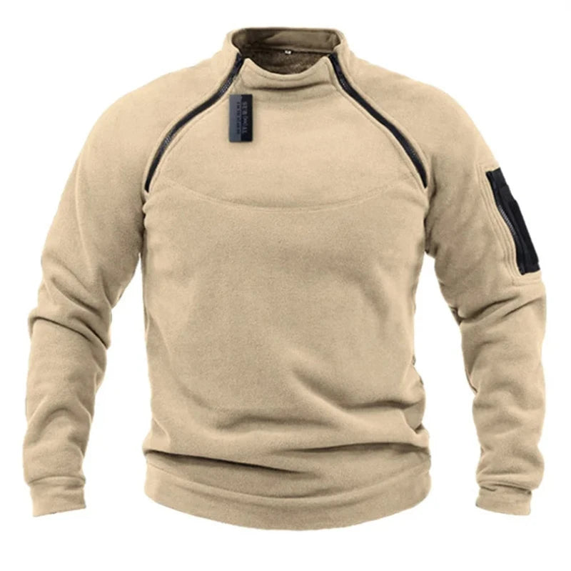 Jaqueta Tática Masculina com Forro Polar - Térmica, Corta-vento e Ideal para Camping e Caminhadas