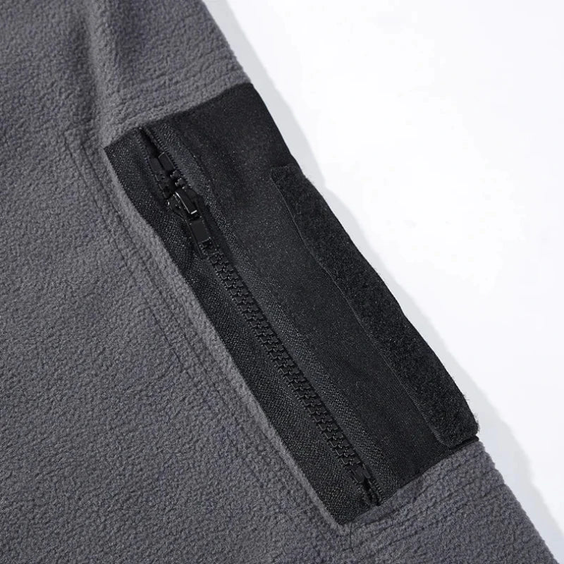 Jaqueta Tática Masculina com Forro Polar - Térmica, Corta-vento e Ideal para Camping e Caminhadas
