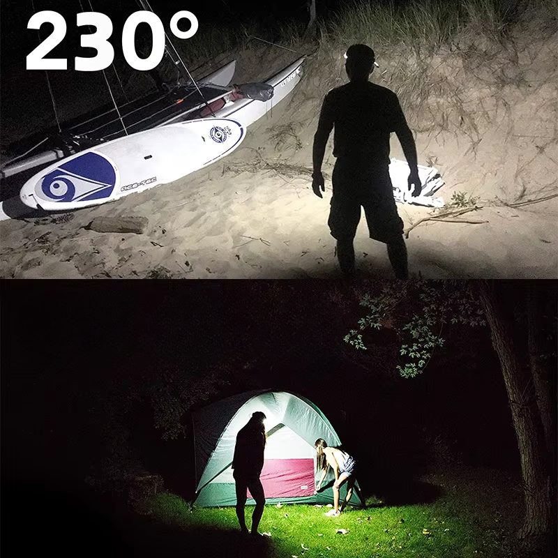 Lanterna de Cabeça em Faixa LED Recarregável – Ajustavel