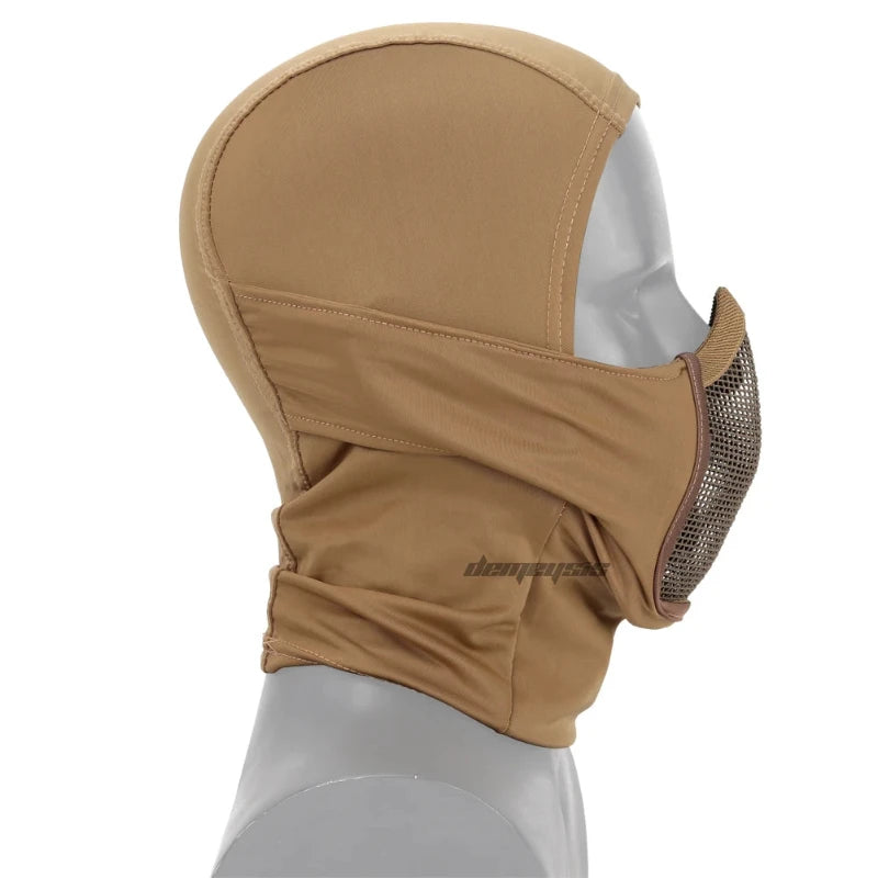 Máscara Tática Full Face para Airsoft, Paintball e Caça - Respirável e Proteção com Malha de Aço