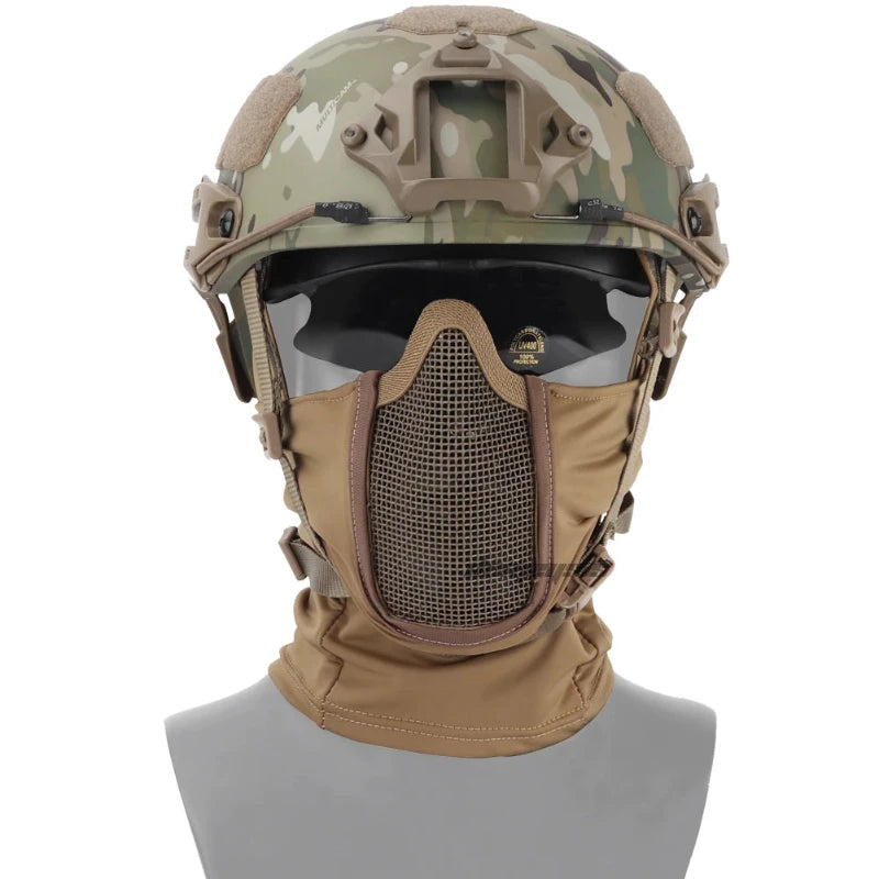 Máscara Tática Full Face para Airsoft, Paintball e Caça - Respirável e Proteção com Malha de Aço
