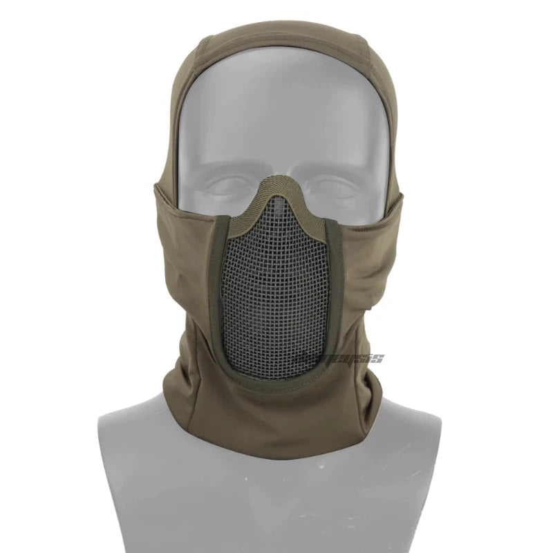 Máscara Tática Full Face para Airsoft, Paintball e Caça - Respirável e Proteção com Malha de Aço