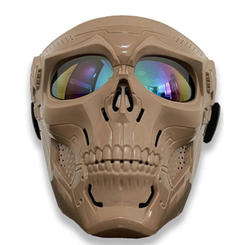Máscara com Óculos de Motocross – Antiembaçante, Multicoloridos, Proteção Completa para Dirt Bikes e Airsoft