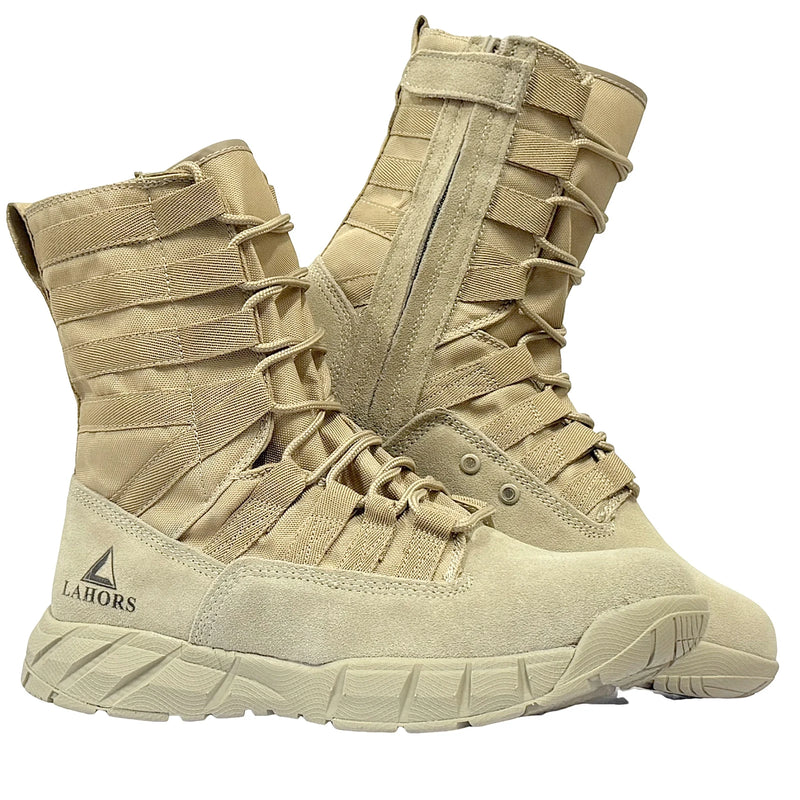 Bota Tática Bravo DesertFox S2 – Cano Médio, Couro Camurça Leve, Respirável, Antiderrapante