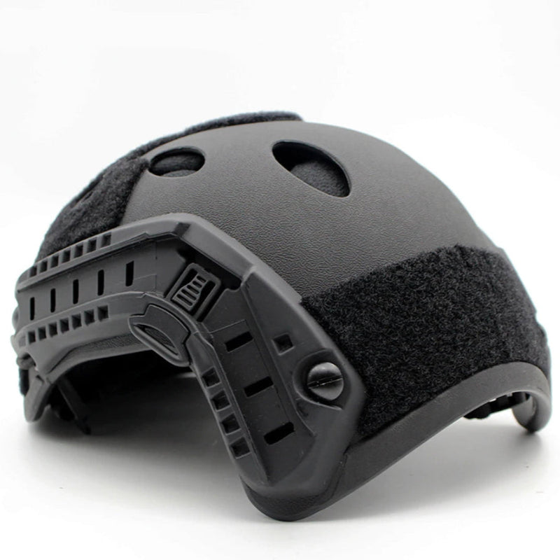 Capacete Tático Bravo Sentinel-X PJ – Modelo Airsoft com Trilhos Laterais, Ventilação Superior e Ajuste Rápido | Simulação Militar, Ciclismo e Airsoft