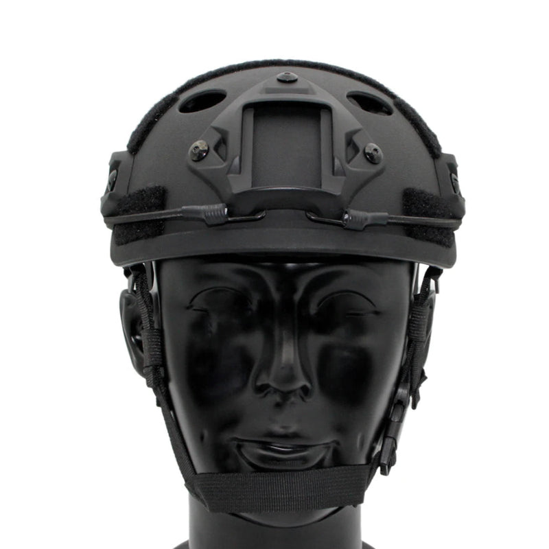 Capacete Tático Bravo Sentinel-X PJ – Modelo Airsoft com Trilhos Laterais, Ventilação Superior e Ajuste Rápido | Simulação Militar, Ciclismo e Airsoft