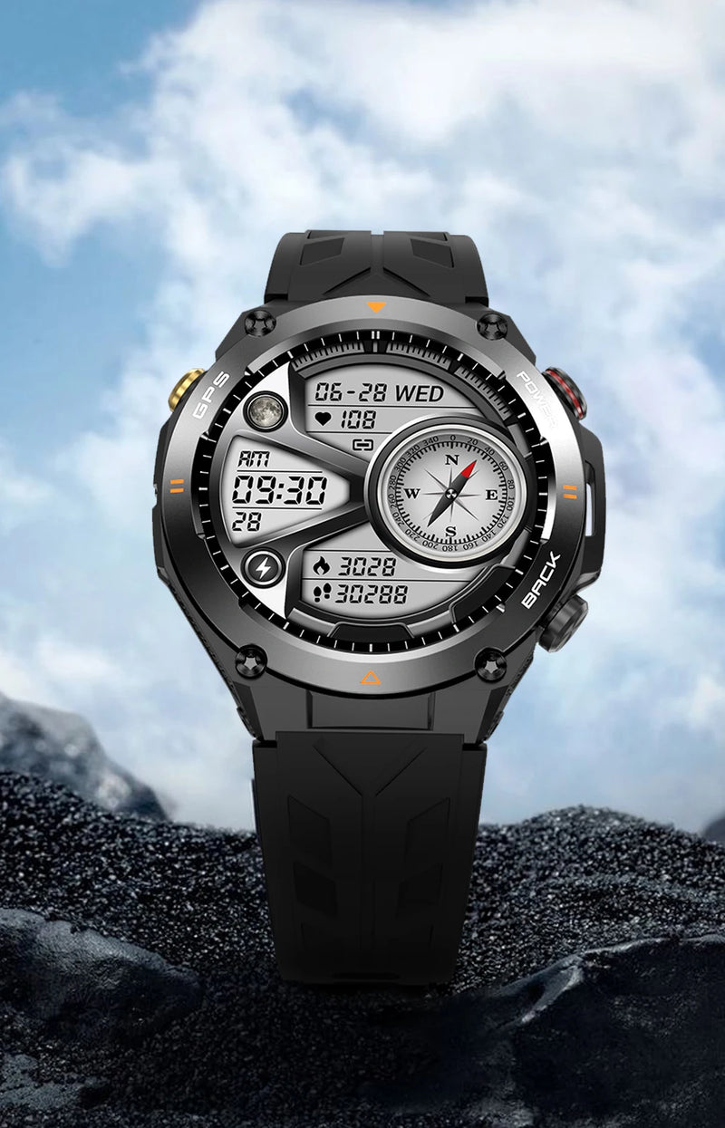 Relógio Bravo UltraNav V75 – Smartwatch com GPS, Bússola, Ligações Bluetooth e Tela HD 1.45