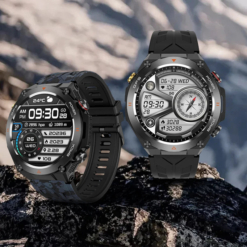 Relógio Bravo UltraNav V75 – Smartwatch com GPS, Bússola, Ligações Bluetooth e Tela HD 1.45