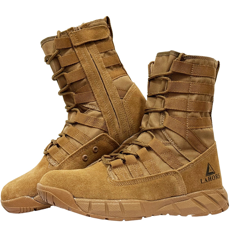 Bota Tática Bravo DesertFox S2 – Cano Médio, Couro Camurça Leve, Respirável, Antiderrapante