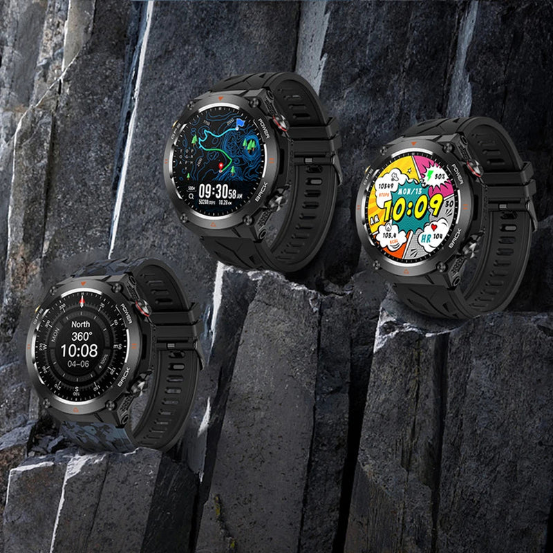 Relógio Bravo UltraNav V75 – Smartwatch com GPS, Bússola, Ligações Bluetooth e Tela HD 1.45