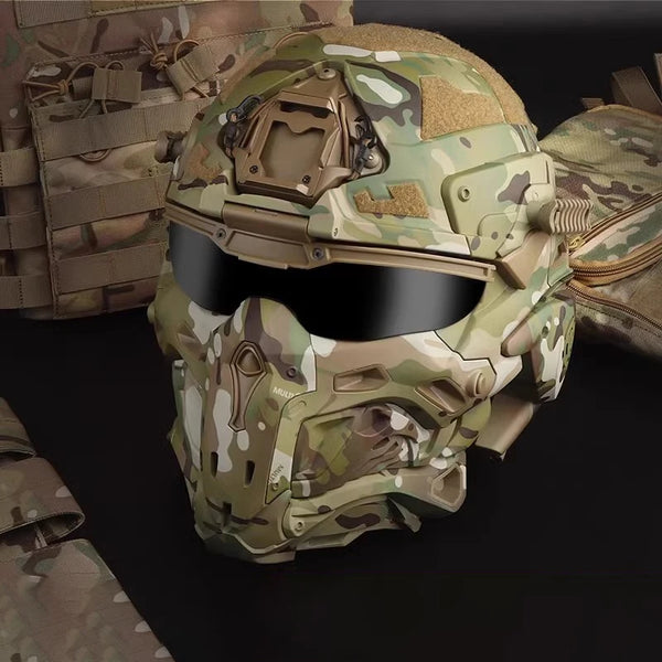 Capacete Bravo ShadowForce MK-II com Máscara e Óculos Integrados
