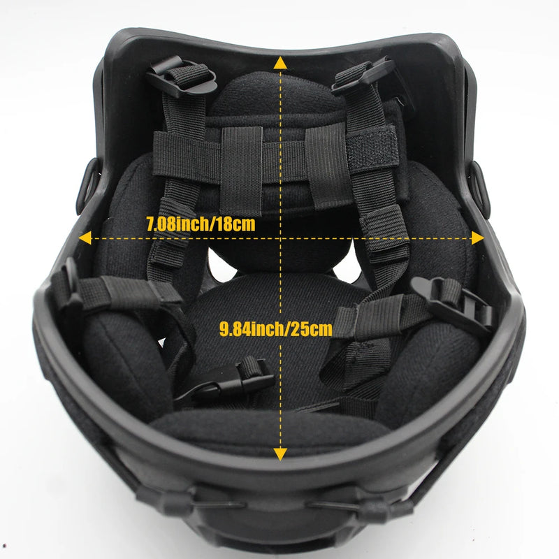 Capacete Tático Bravo Sentinel-X PJ – Modelo Airsoft com Trilhos Laterais, Ventilação Superior e Ajuste Rápido | Simulação Militar, Ciclismo e Airsoft