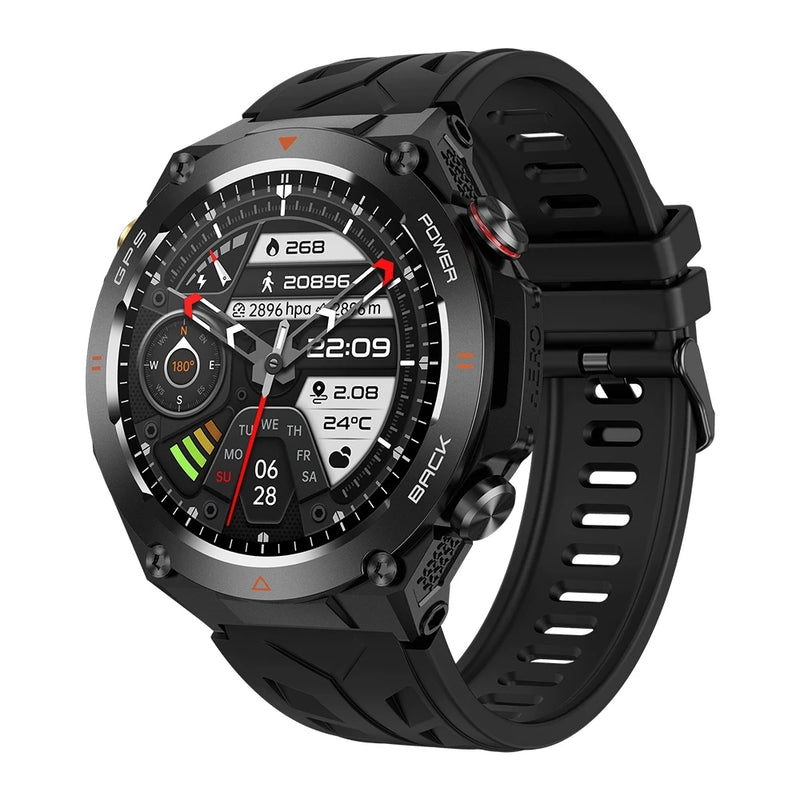 Relógio Bravo UltraNav V75 – Smartwatch com GPS, Bússola, Ligações Bluetooth e Tela HD 1.45