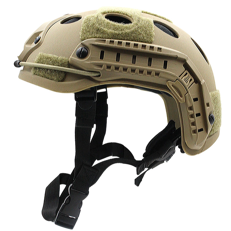 Capacete Tático Bravo Sentinel-X PJ – Modelo Airsoft com Trilhos Laterais, Ventilação Superior e Ajuste Rápido | Simulação Militar, Ciclismo e Airsoft