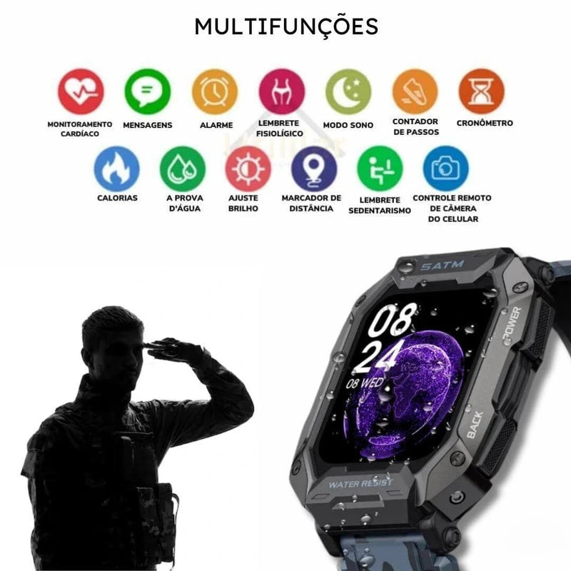 Smartwhatch Masculino Indestrutivel Bravo